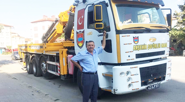 AKŞEHİR ŞOFÖRLER ODASI KURTARICI VİNCE KAVUŞTU!