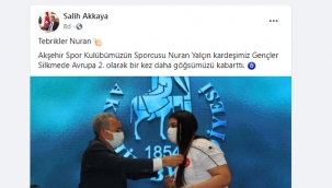 BAŞKAN AKKAYA'DAN TEBRİK