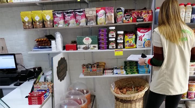 ÇELTiK ve YUNAK'TA GIDA DENETiMi YAPILDI