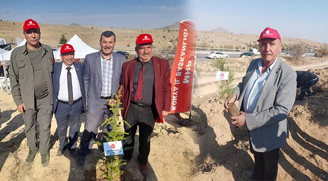 MHP'Lİ BAŞKANLAR AĞAÇ FİDANI DİKTİ
