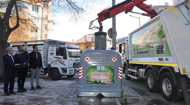 AKŞEHİR'E 3 BİN 750 LİTRELİK ÇÖP KONTEYNIRLARI