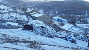 AKŞEHİR'İN O MAHALLESİNE KAR YAĞDI