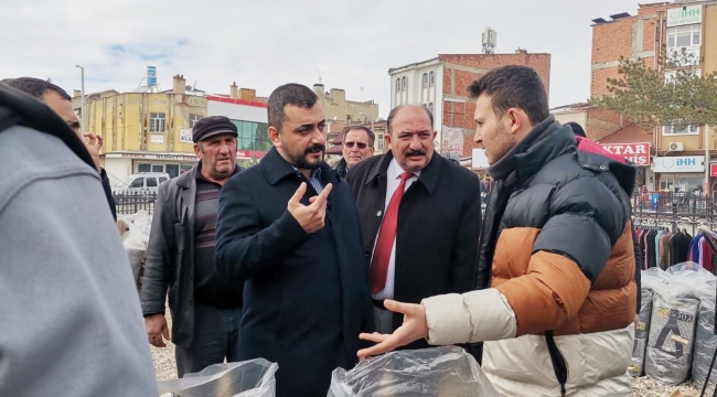 CHP PM ÜYESİ EREN ERDEM ILGIN'DA ESNAF VE VATANDAŞLARLA BULUŞTU