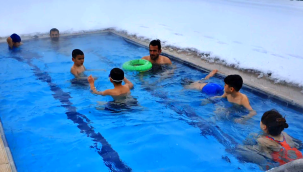 ILGIN'DA KAR KEYFİ SICAK KAPLICA SUYU İLE ÇIKARILIYOR