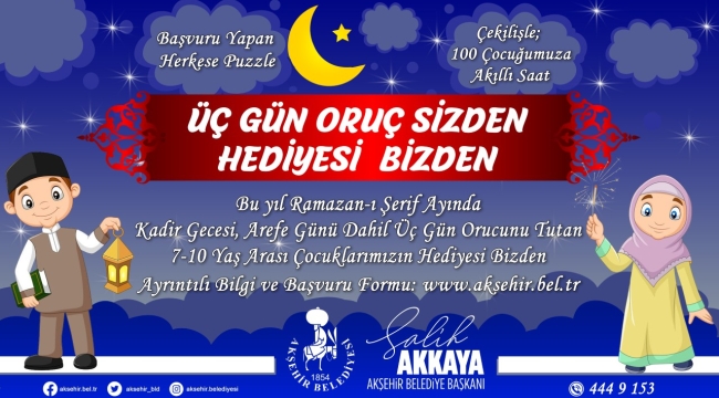 3 Gün Oruç Tutan Çocuklara Hediye