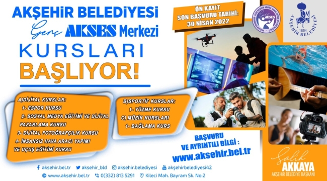 GENÇ AKSES MERKEZİ'NDEN 6 KURS 