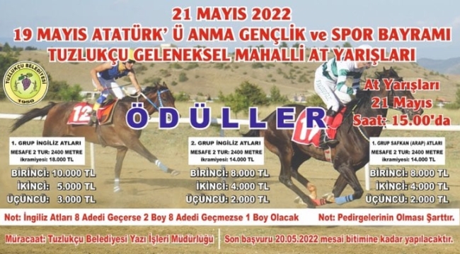 TUZLUKÇU GELENEKSEL MAHALLİ AT YARIŞLARI KALDIĞI YERDEN DEVAM... 