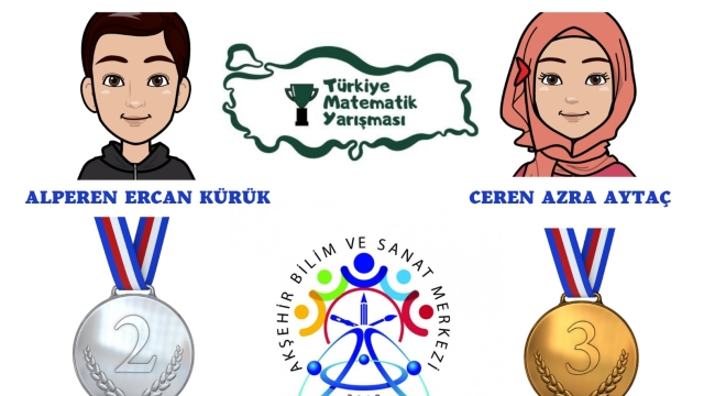 TÜRKİYE MATEMATİK YARIŞMASINDA TÜRKİYE 2.'LİK VE 3.'LÜK MADALYASI 