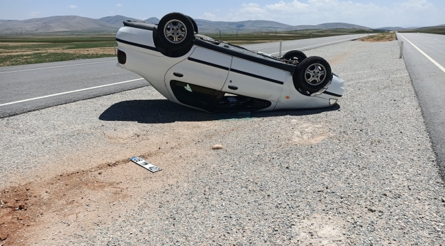 YUNAK AKŞEHİR YOLUNDA TRAFİK KAZASI 1 KİŞİ YARALI 
