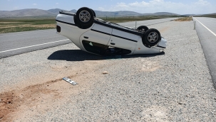 YUNAK AKŞEHİR YOLUNDA TRAFİK KAZASI 1 KİŞİ YARALI 