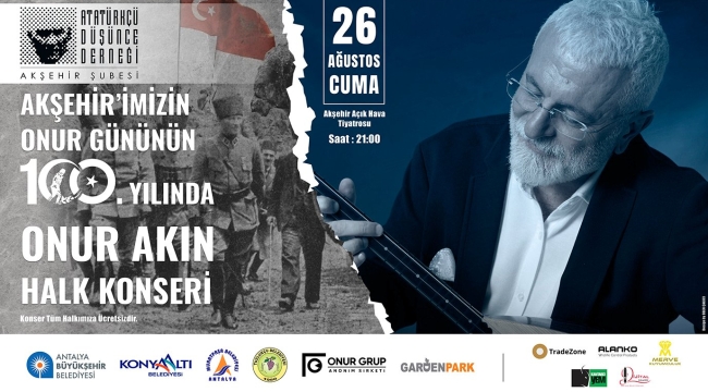 ADD AKŞEHİR'DEN ONUR AKIN KONSERİNE DAVET 