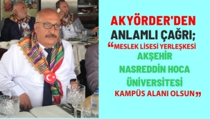 AKYÖRDER'DEN ANLAMLI ÇAĞRI!