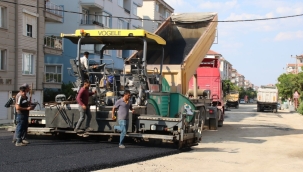 Başkan Akkaya Asfaltlama Çalışmalarını İnceledi 