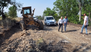 Başkan Akkaya Yol Çalışmalarını inceledi 