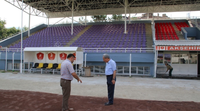 Nasreddin Hoca Stadyumu'nda Tadilat Çalışmaları Sürüyor 