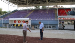 Nasreddin Hoca Stadyumu'nda Tadilat Çalışmaları Sürüyor 