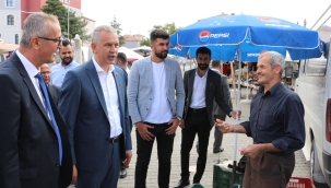 MİLLETVEKİLİ YAVUZ ERGÜN VE YUNAK BELEDİYE BAŞKANI ALİ KONAK SAHADA 