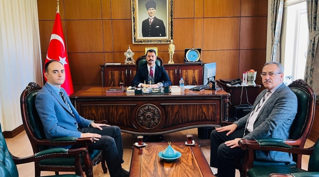 BAŞHEKİMDEN, KAYMAKAM BERTAN'A ZİYARET.