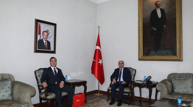 -İletişim Başkanlığı Konya Bölge Müdürlüğüne Atanan Taner Taşkıran, Konya Valisi Vahdettin Özkan'ı Ziyaret Etti 