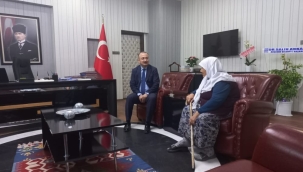ŞEHİT ANASINDAN KAYMAKAM ÖZEL'E ZİYARET 