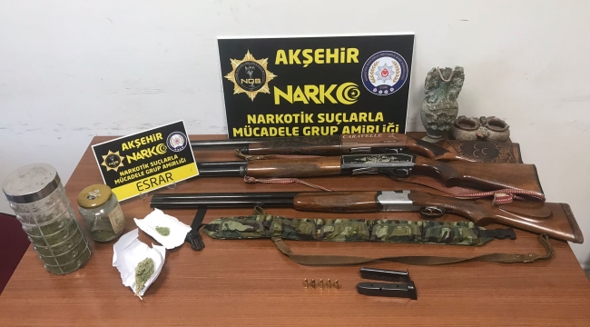 AKŞEHİR'DE POLİS VE JANDARMA'DAN ORTAK UYUŞTURUCU OPERASYONU: 7 GÖZALTI 
