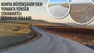 Konya Büyükşehir'den Yunak'a Yüksek Standartlı Mahalle Yolları 