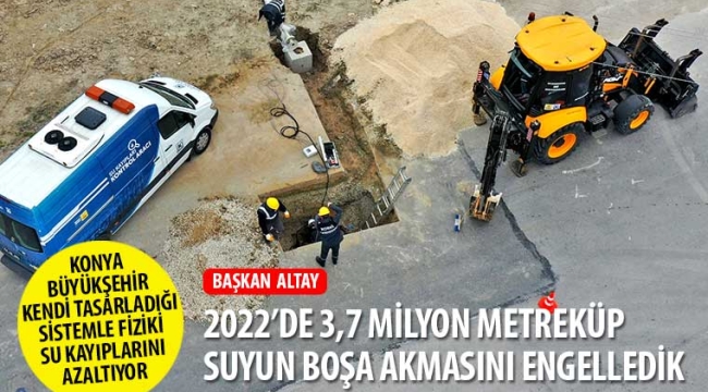 Başkan Altay: "2022'de 3,7 Milyon Metreküp Suyun Boşa Akmasını Engelledik" 