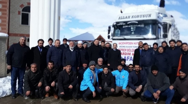 AKŞEHİR MÜFTÜLÜĞÜ'NDEN DEPREM BÖLGESİNE YARDIM TIRI 