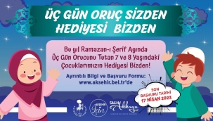 3 Gün Oruç Tutan Çocuklara Hediye 