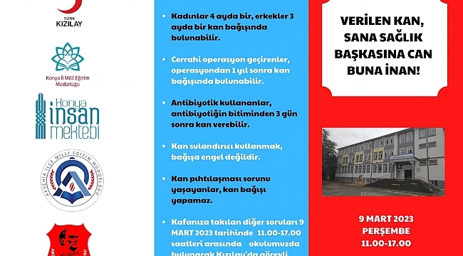 ATATÜRK ORTAOKULUNDA KAN'PANYA VAR 