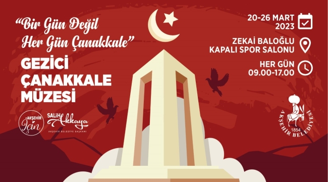 Çanakkale Gezici Müzesi 1 Hafta Boyunca Akşehir'de