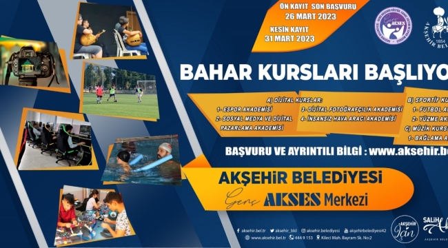 GENÇ AKSES MERKEZİ'NDEN BAHAR KURSLARI 