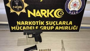 SİLAHLI MAGANDAYA UYUŞTURUCUDAN GÖZALTINA ALINDI 