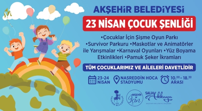 Akşehir Belediyesi'nden Çocuklara 23 Nisan Sürprizi 