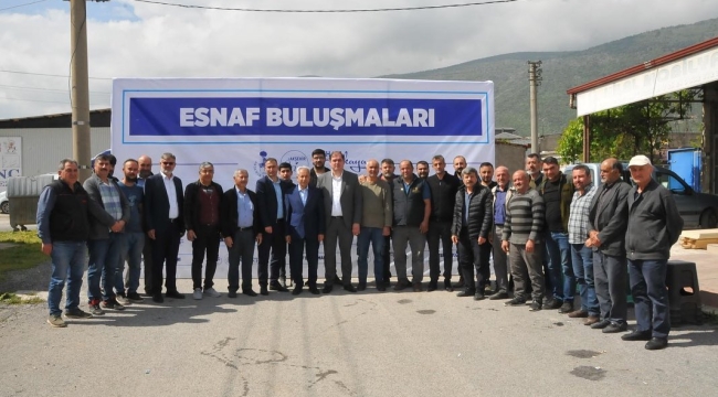 BAŞKAN AKKAYA,MARANGOZLAR ODASI ÜYELERİ İLE BULUŞTU