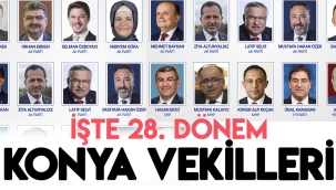 İŞTE 28.DÖNEM KONYA MİLLETVEKİLLERİ 