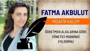 ÖĞRETMEN ALGILARINA GÖRE YÖNETİCİ MOBBİNGİ(YILDIRMA) 