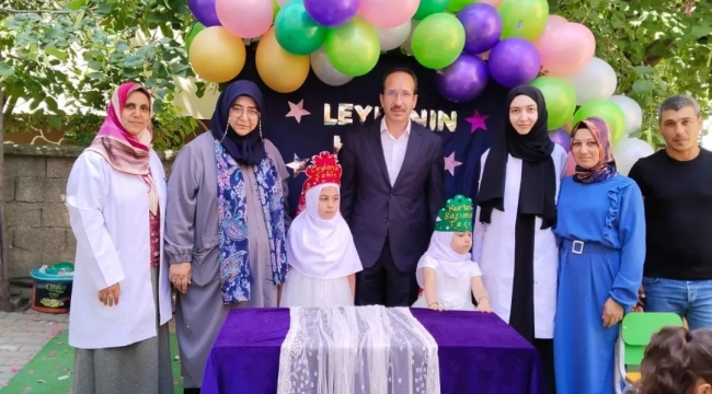 Akşehir İlçe Müftülüğü Elif Kur'an Kursu öğrencisi Leyla Nur Şahin için Hatim Merasimi düzenlendi. 