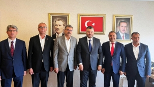 BAŞKAN KONAK VE BERABERİNDEKİ HEYET ORUÇ BABA İNAN'I ZİYARET ETTİ