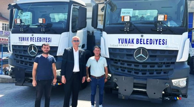 YUNAK BELEDİYESİ ARAÇ FİLOSUNU GÜÇLENDİRMEYE DEVAM EDİYOR 
