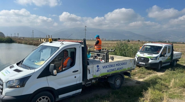 Akşehir'de haşereyle mücadele devam ediyor 