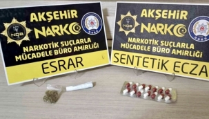 Uyuşturucu taciri otobüste yakalandı 