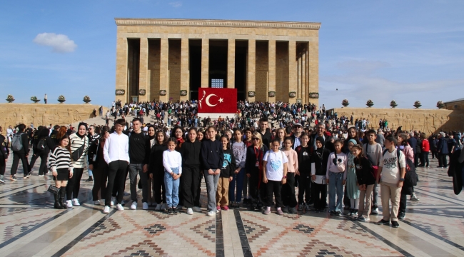 DERECEYE GİREN ÖĞRENCİLER ANKARA'YA UĞURLANDI 