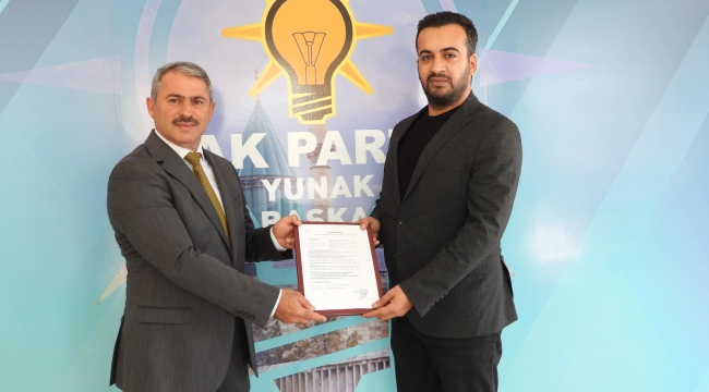 SÜBHAN GÜNALTAY AK PARTİ'DEN YUNAK BELEDİYE BAŞKAN ADAY ADAYI OLDU 