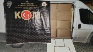 Konya'da kaçakçılara operasyon! Milyonlarca gümrük kaçağı sigara ele geçirildi 