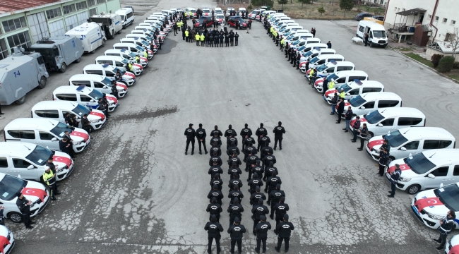 Konya Emniyet Müdürlüğü filosuna 55 yeni araç ekledi 