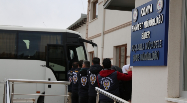 Konya merkezli 10 ilde dolandırıcılara polis baskını: 15 kişi tutuklandı 
