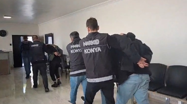 Konya narkotik ekiplerinden rekor operasyon: 4 şüpheli gözaltına alındı 