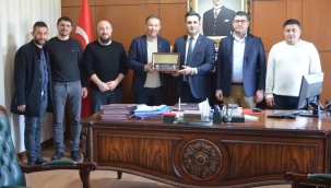 BAŞKAN KALKAN'DAN KAYMAKAM TUĞ'A ZİYARET 