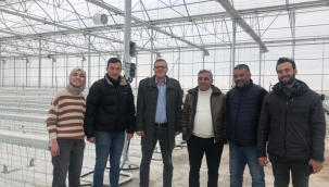 KAHRAMAN,TOPRAKSIZ TARIM YAPILACAK SERADA İNCELEMEDE BULUNDU 